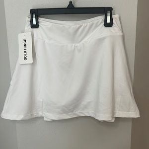 White Pleated Back Tennis Skirt